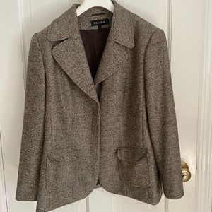 Escada brown tweed jacket size 44